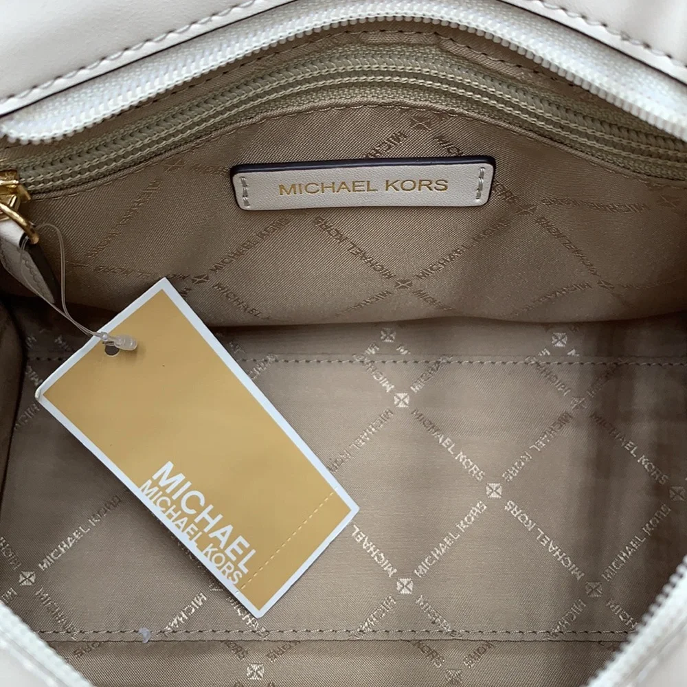 MICHAEL KORS Hamilton Small Two-Tone Satchel GOLDEN ROD MULTI color